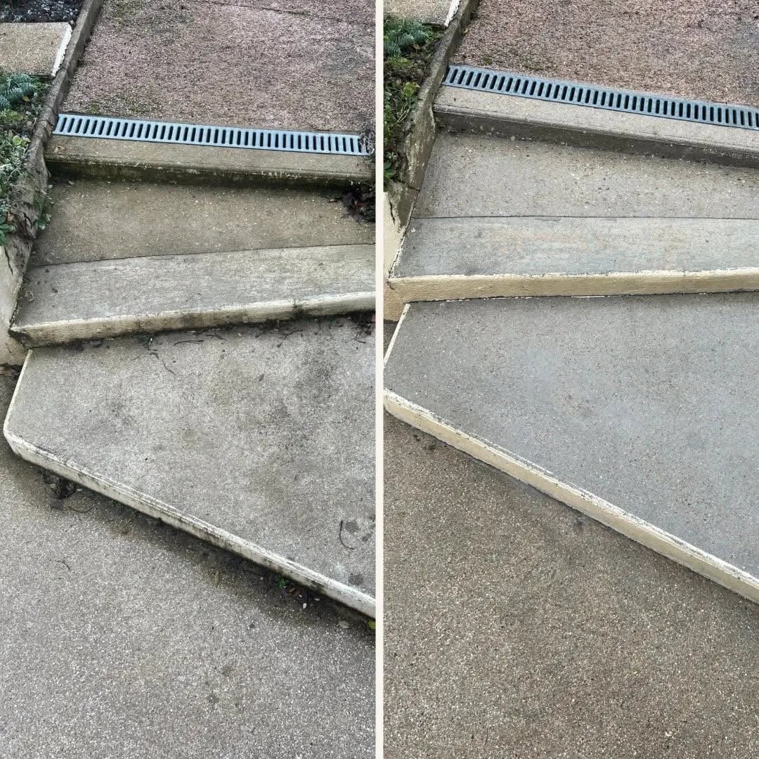 Nettoyage terrasse avant/après